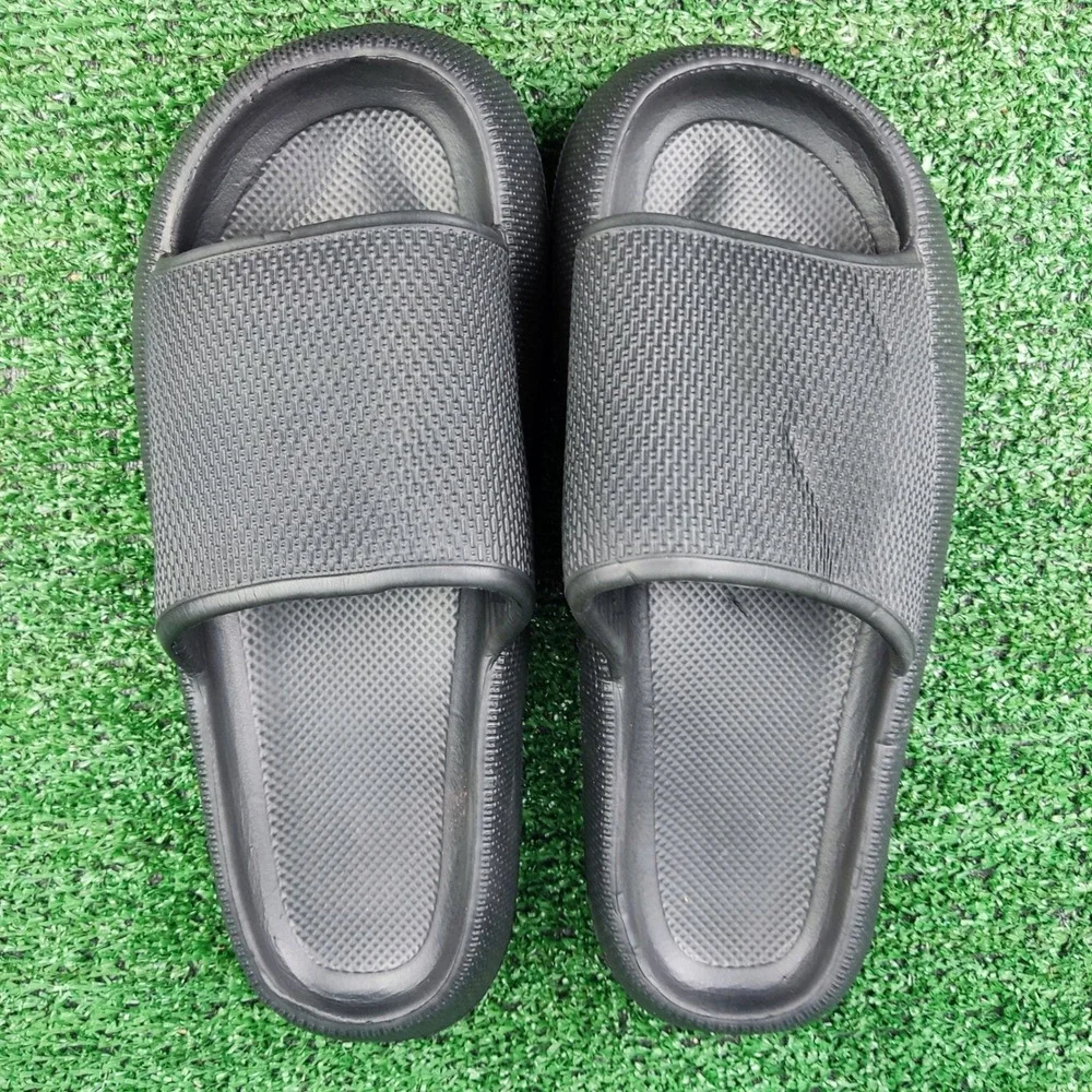 Unbranded Slides Unisex M 7/8 Black Cloud Sandals Platform Lightweight Comfort